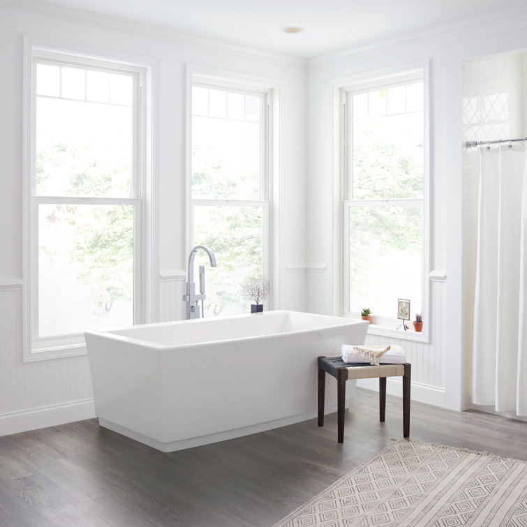 Townsend 68'' White Acrylic Freestanding Soaking Bathtub