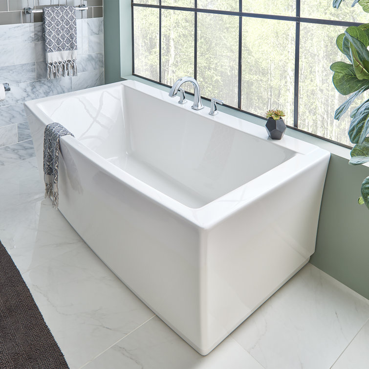 Townsend 68'' White Acrylic Freestanding Soaking Bathtub