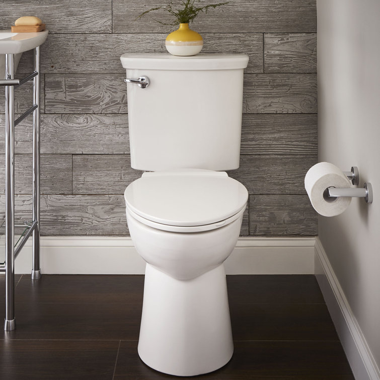 White Elongated Two-Piece High Efficiency Toilet with Seat
