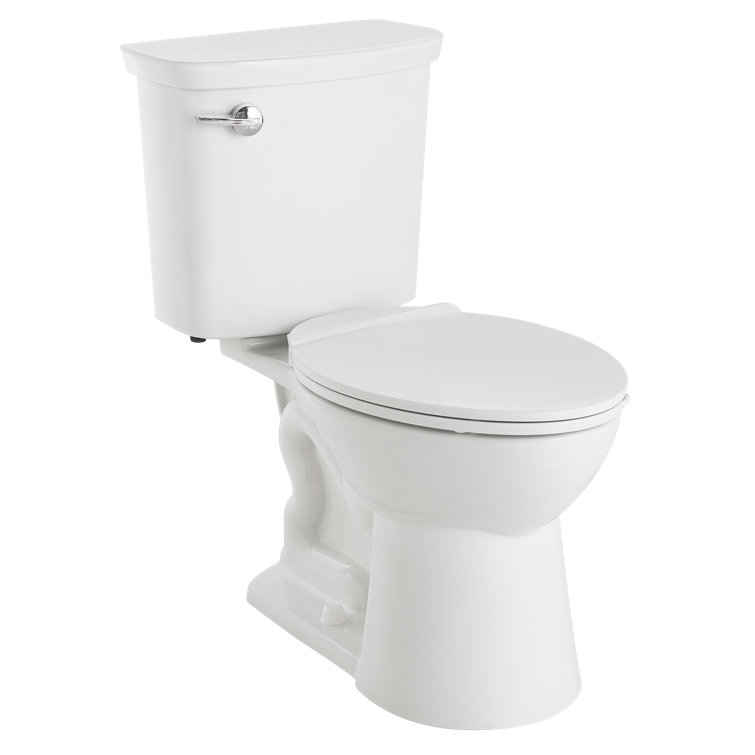 White Elongated Two-Piece High Efficiency Toilet with Seat