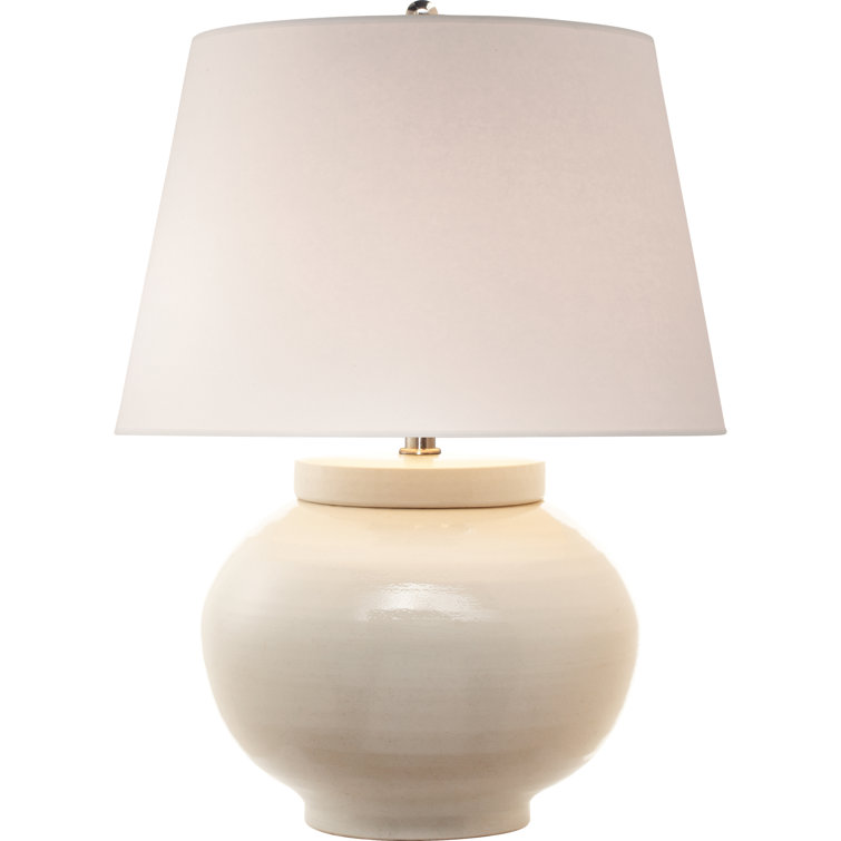 White Porcelain Round Outdoor Table Lamp