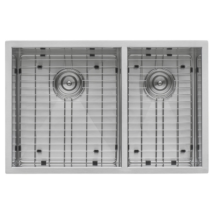 Nesta 36" Stainless Steel Double Bowl Drop-In Kitchen Sink