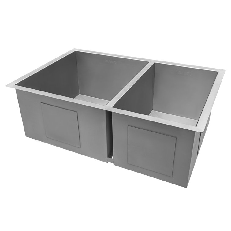 Nesta 36" Stainless Steel Double Bowl Drop-In Kitchen Sink