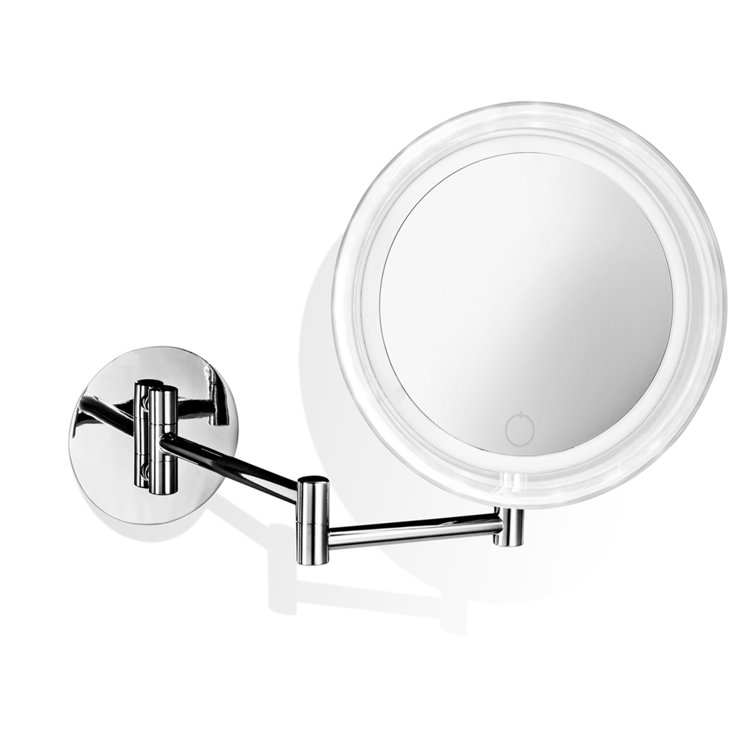 Polished Chrome LED Wall Mounted Magnifying Mirror