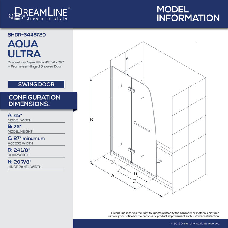 Bronze Frameless Pivot Shower Door with Curved Glass