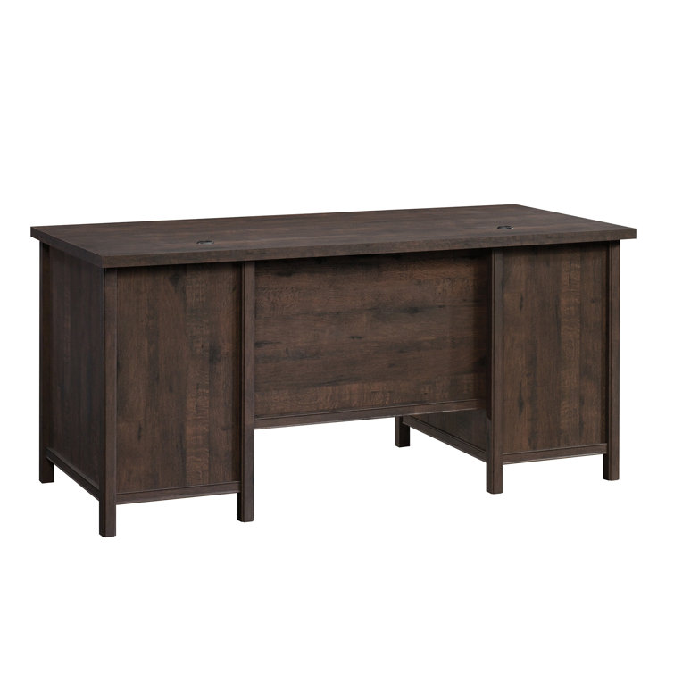 Costa Coffee Oak Executive Desk with Storage Drawers