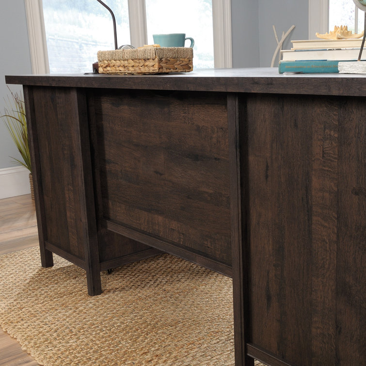 Costa Coffee Oak Executive Desk with Storage Drawers