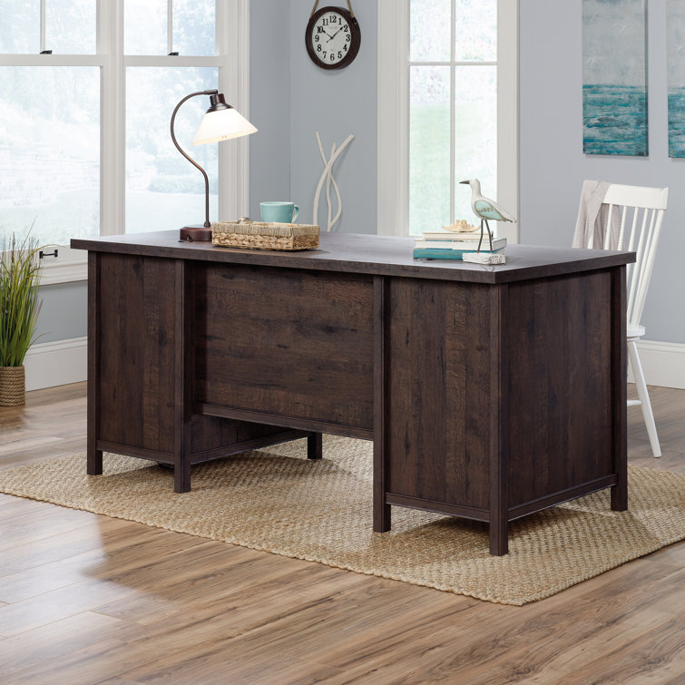 Costa Coffee Oak Executive Desk with Storage Drawers