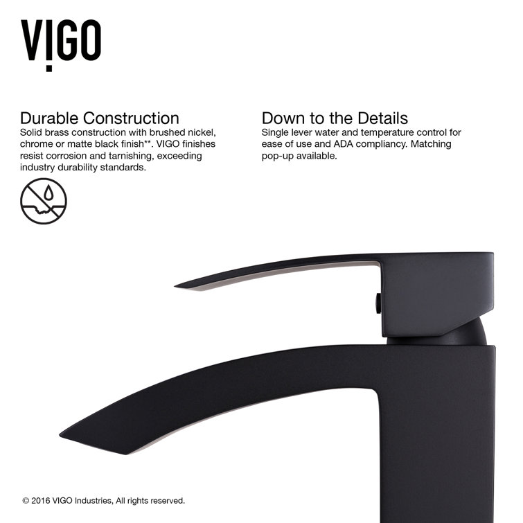 Matte Black Brass Single Hole Vessel Sink Faucet