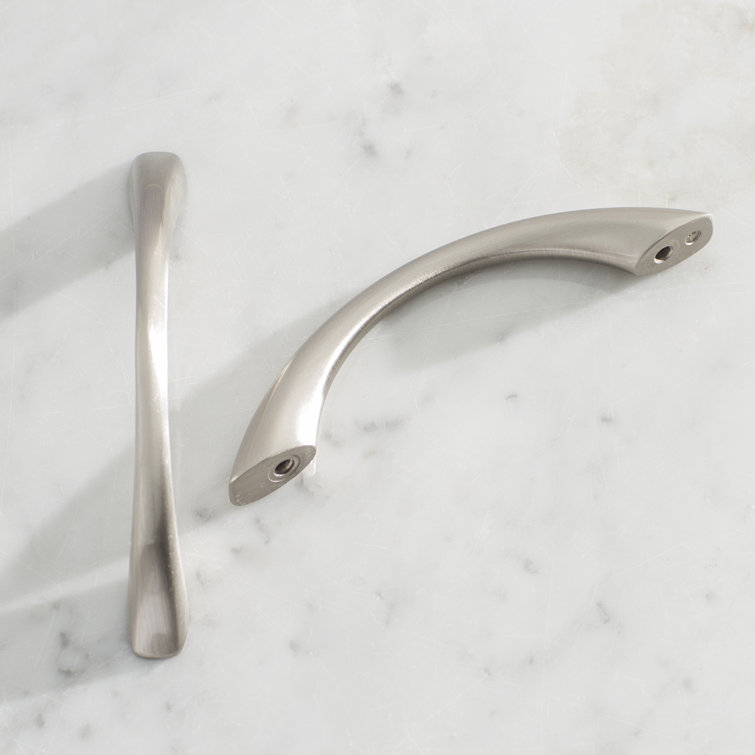Satin Nickel 3.75'' Arch Cabinet Pulls with Mounting Hardware