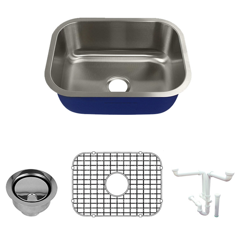 Meridian 23'' Stainless Steel Undermount Single Bowl Kitchen Sink