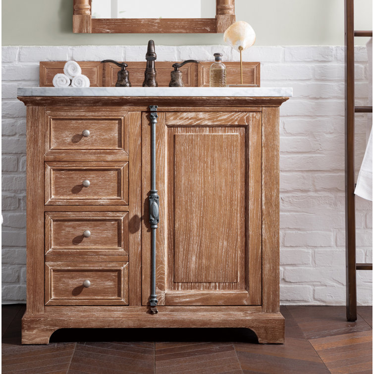 Providence 36" Light Wood Single Bathroom Vanity with Backsplash