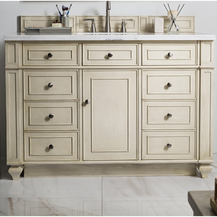 Saddle Brown 48" Single Vanity with Veneer Finish