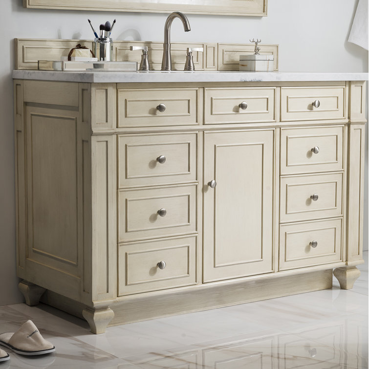 Saddle Brown 48" Single Vanity with Veneer Finish