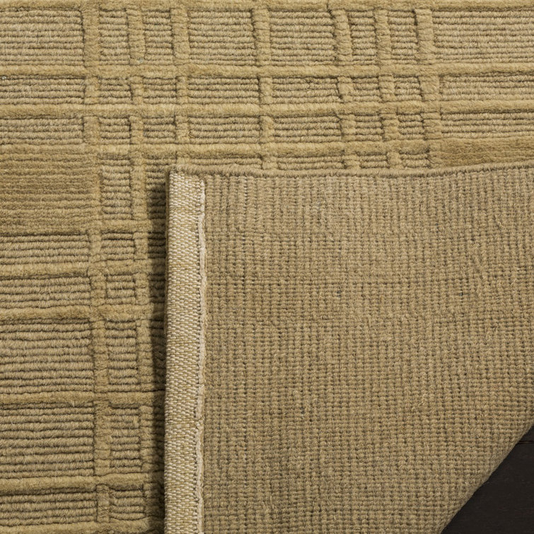 Handmade Gray Wool 9' x 12' Rectangular Rug