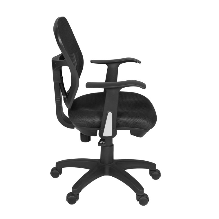 Harrison Adjustable Black Mesh Task Chair with Lumbar Support