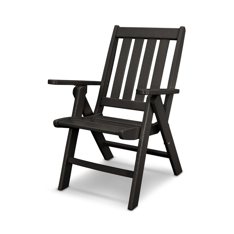 Black Polypropylene Folding Outdoor Dining Chair