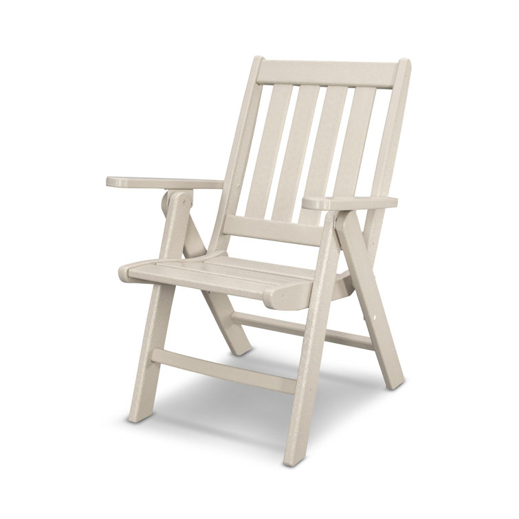 Sand Polywood Vineyard Folding Outdoor Dining Chair