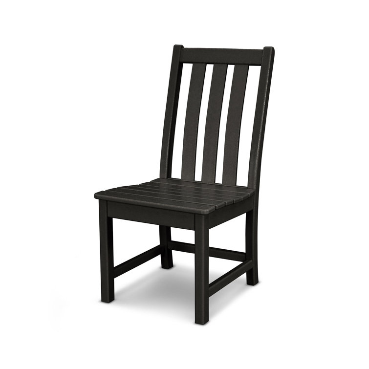 Black Polywood Vineyard Outdoor Dining Side Chair