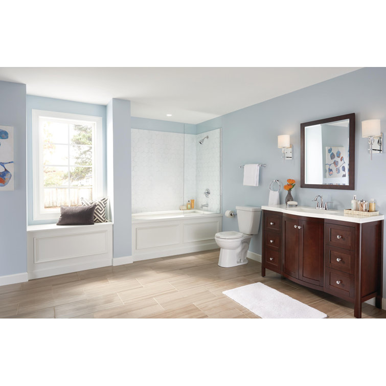 Modern Chrome Centerset Bathroom Faucet with Dual Handles and Drain Assembly