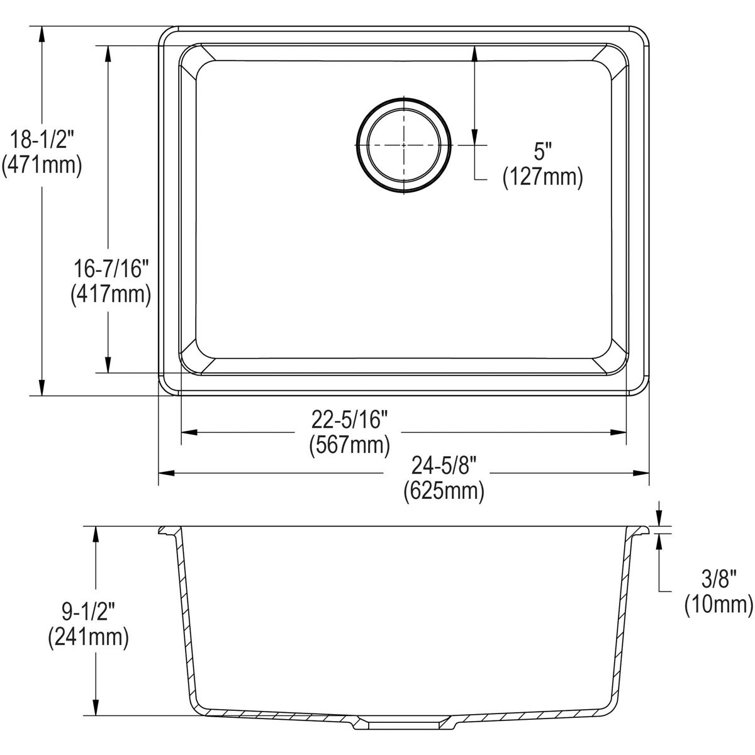 Mocha Quartz Single Bowl Undermount Kitchen Sink