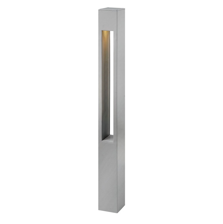 Titanium LED Outdoor Path Light with Etched Glass Lens