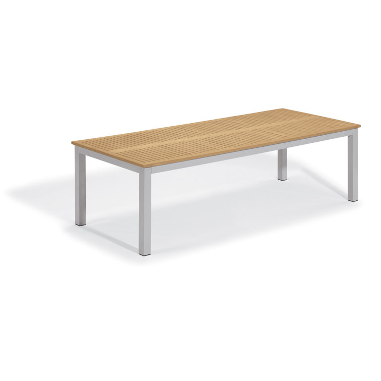 Tekwood Natural 103" Long Outdoor Dining Table for 8-10