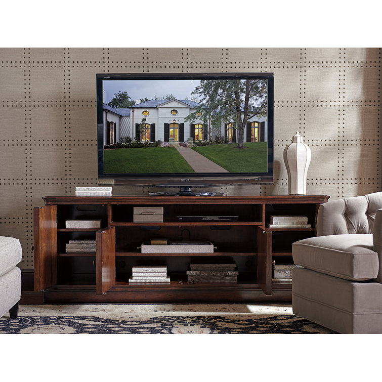 Richmond Hill Traditional Brown Media Console with Adjustable Shelves