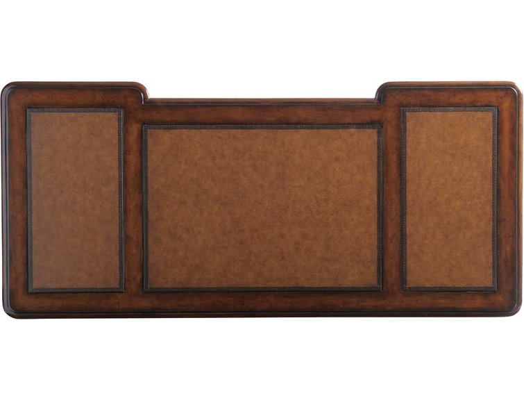 Richmond Hill Traditional Brown Executive Desk with 9 Drawers