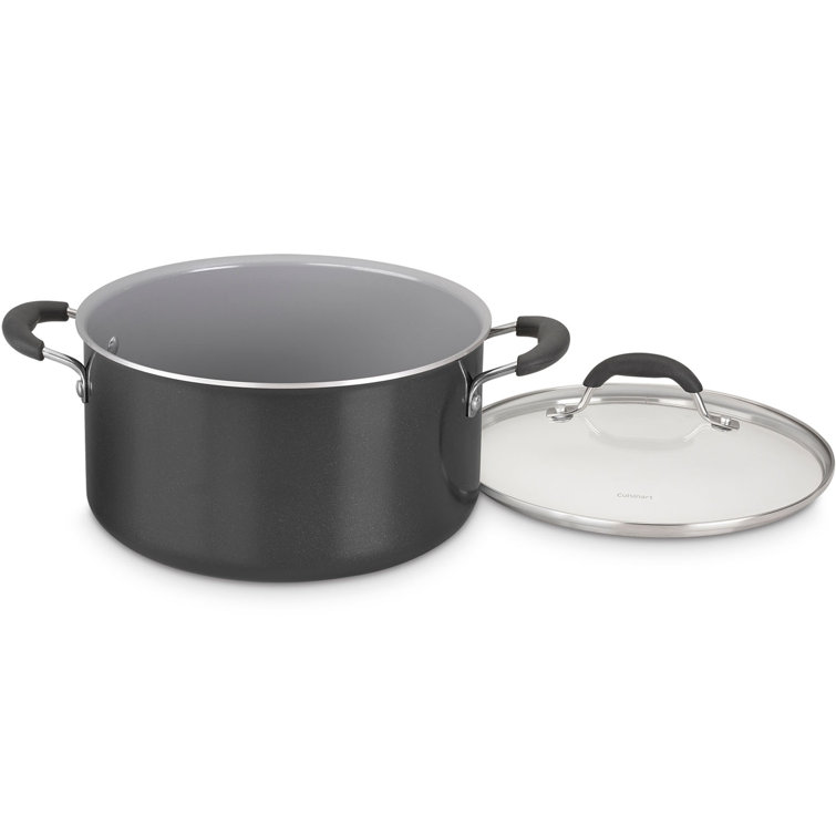 11-Piece Black Non-Stick Aluminum Cookware Set with Glass Lids