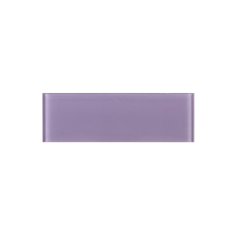 Purple 4'' x 12'' Glass Mosaic Subway Tile for Bathroom and Kitchen
