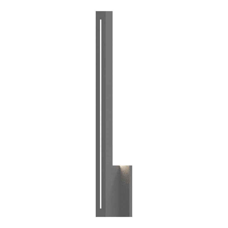 Textured Gray Aluminum LED Wall Sconce with Dimmable Light
