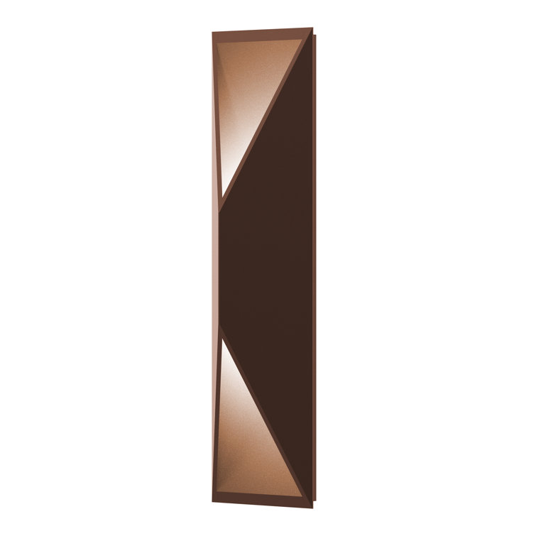 Prisma Textured Bronze LED Flush Mounted Sconce 18 in