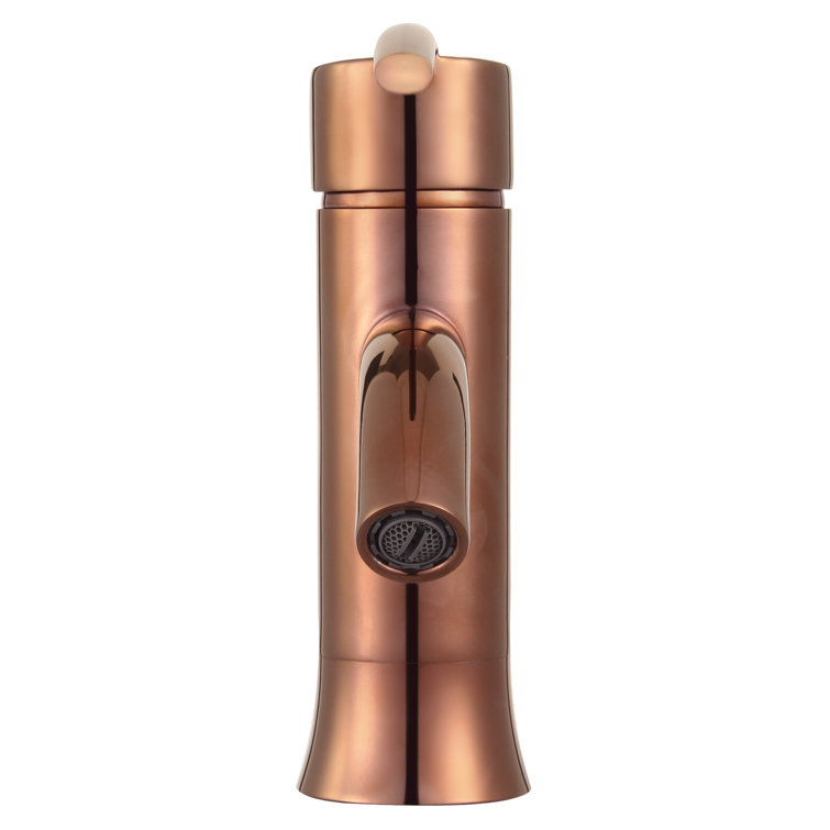 Waverly Elegant Polished Rose Gold Single-Hole Bathroom Faucet