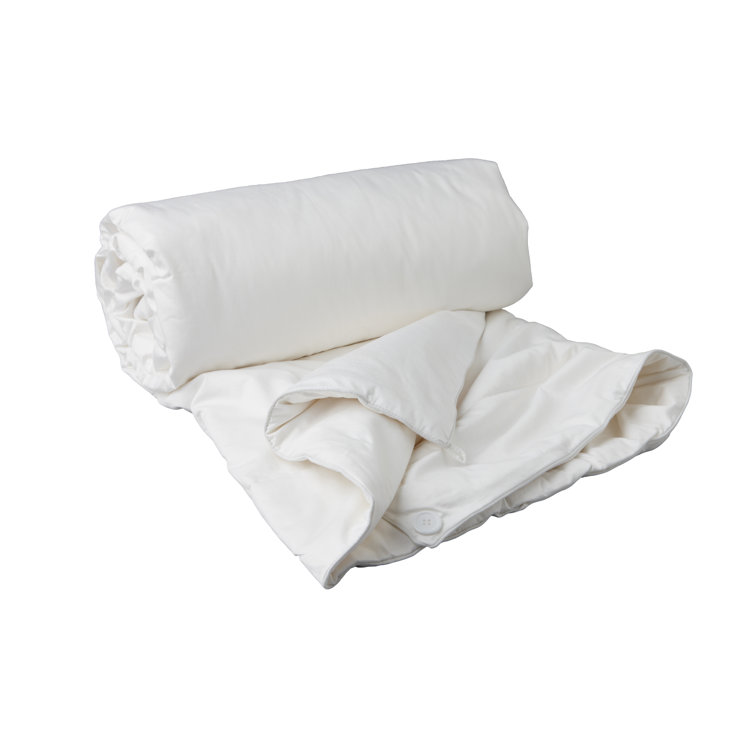 King Size White Cotton Comforter with Silk Filling