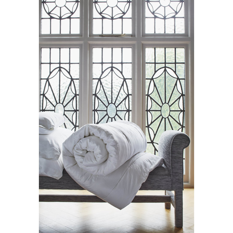 King Size White Cotton Comforter with Silk Filling