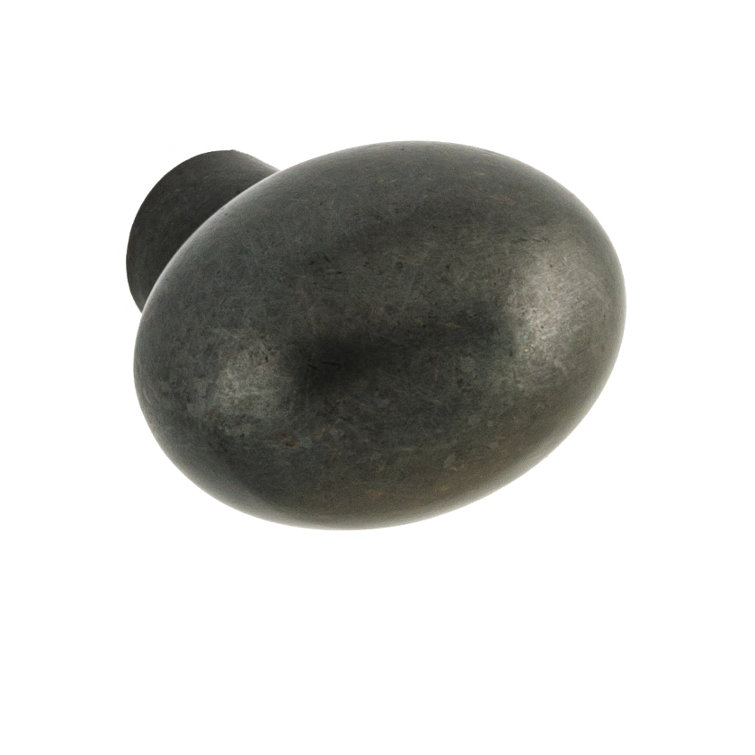 Dark Bronze Oval Knob with Mounting Hardware