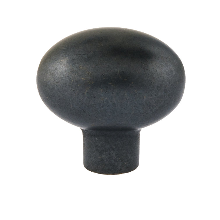 Dark Bronze Oval Knob with Mounting Hardware