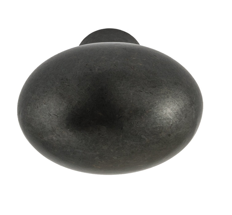Dark Bronze Oval Knob with Mounting Hardware