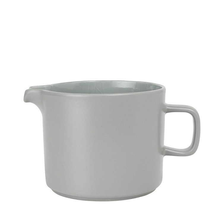 PILAR 34 oz Gray Stoneware Pitcher