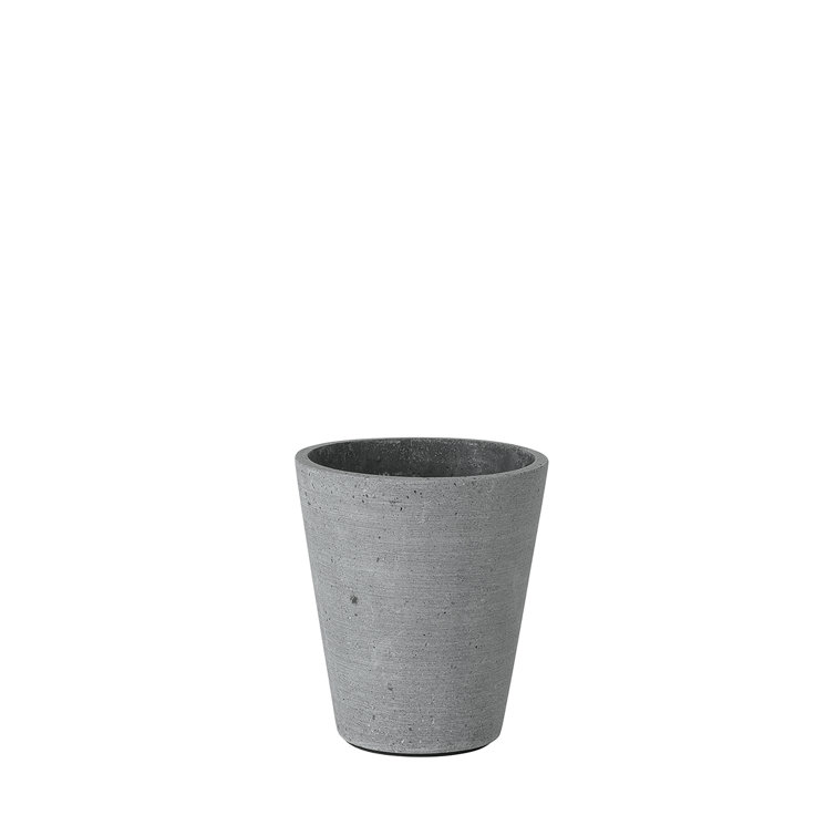 Coluna Classic Gray Concrete-Look Polystone Indoor/Outdoor Planter
