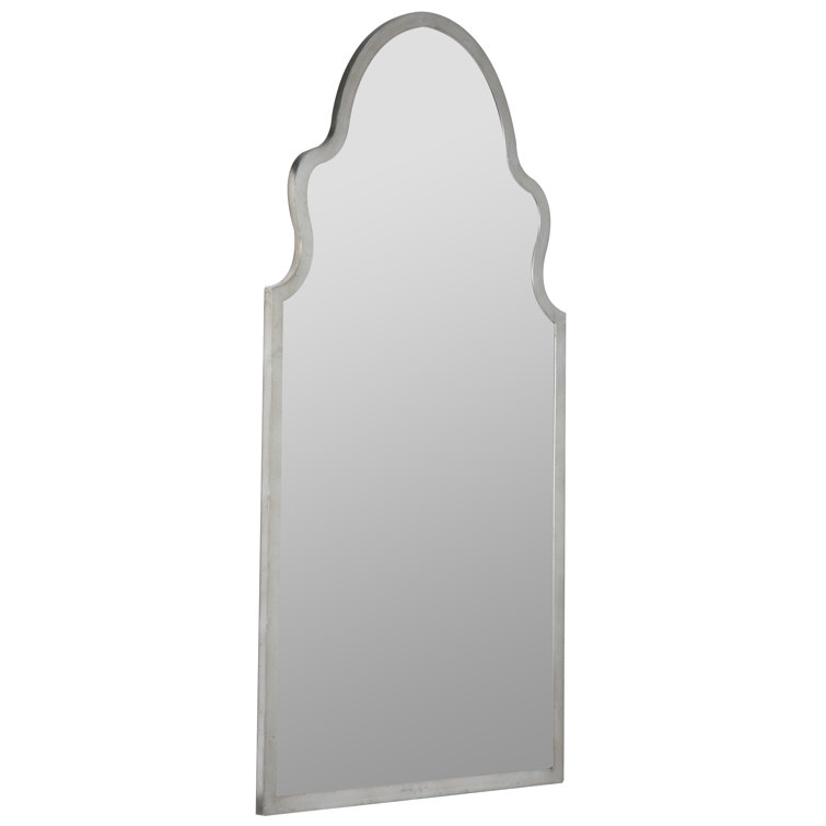 Leighton Arched Silver Leaf Grand Wall Mirror