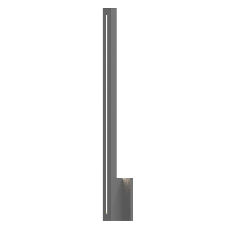 Textured Gray Aluminum LED Wall Sconce with Dimmable Light