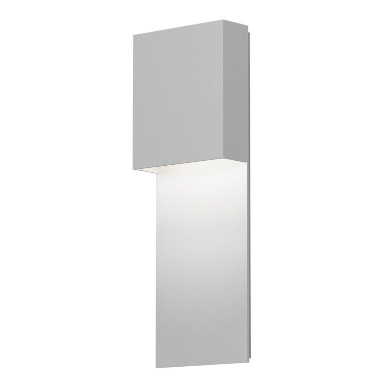 Textured White Aluminum LED Flush Mount Sconce 17"