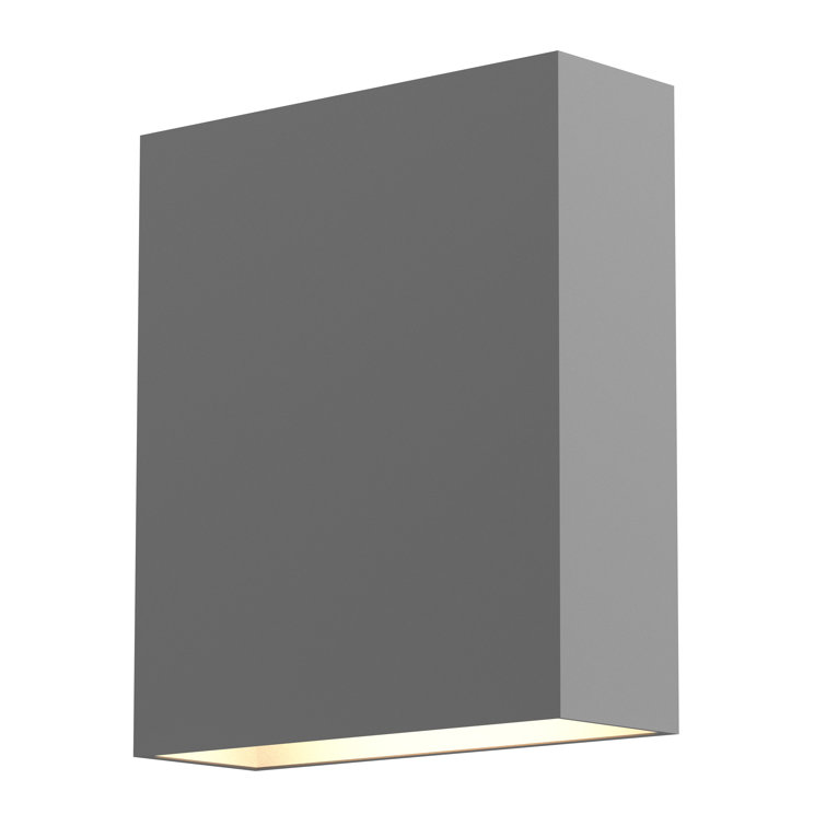 Textured Gray LED Dimmable Outdoor Wall Sconce