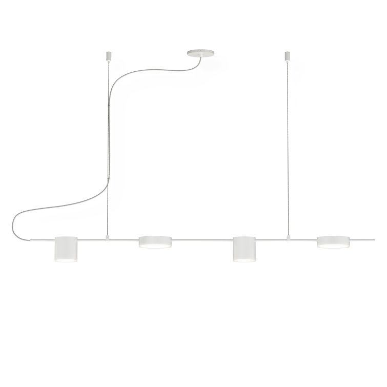 Satin White 42" Aluminum LED Indoor/Outdoor Pendant Light