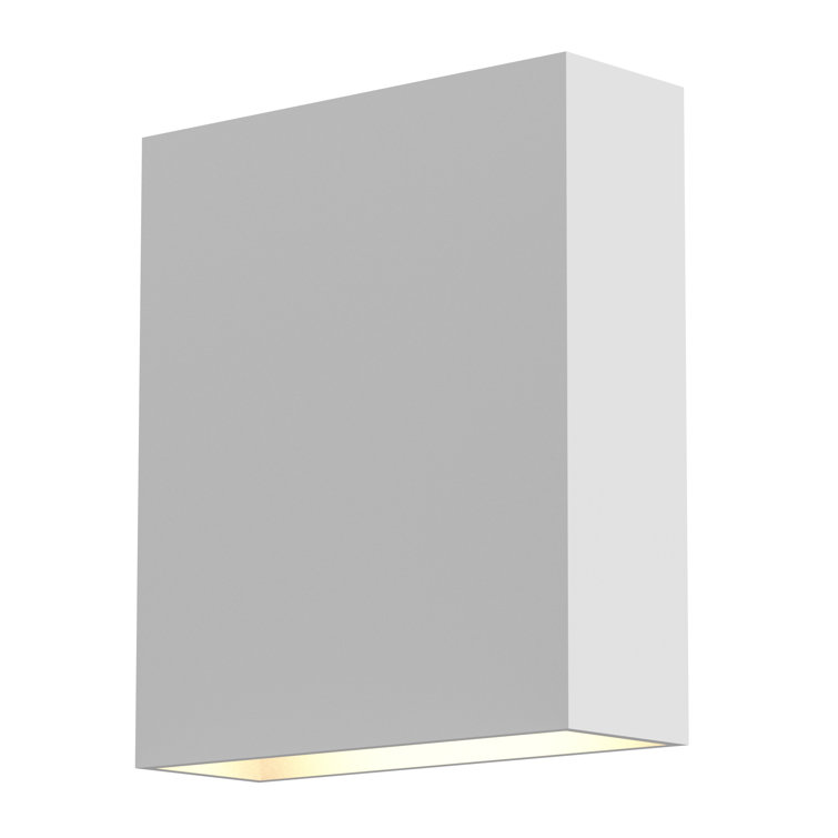 Architect Inspired 7" Textured White Aluminum LED Wall Light