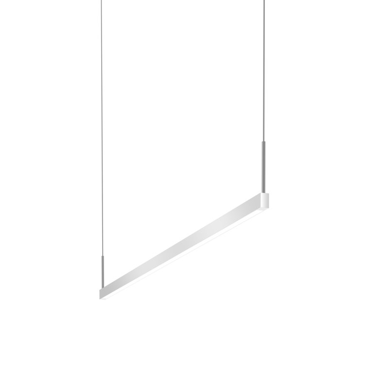 Bright Satin Aluminum Thin-Line 72" LED Island Pendant