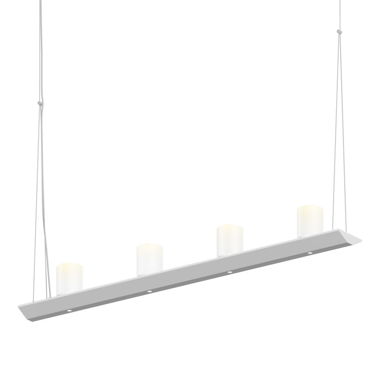 Votives Bright Satin Aluminum 8-Light LED Indoor/Outdoor Pendant