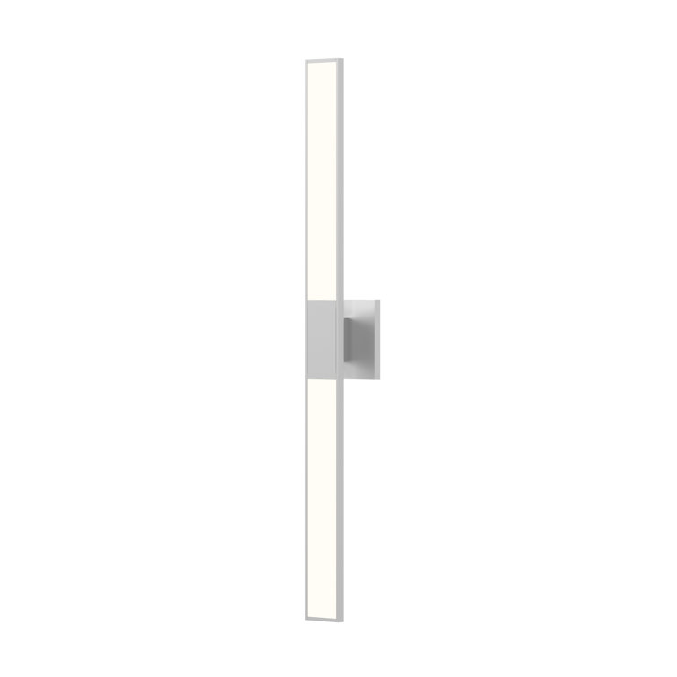 White Nickel Dimmable LED Wall Sconce 24.25" Height